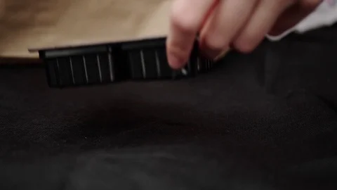 Sushi roll close-up in a box, slow mo wasabi and soy sauce, delicious food deliv Video stock 127541827