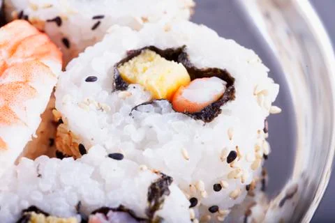 Sushi roll in close up Foto stock