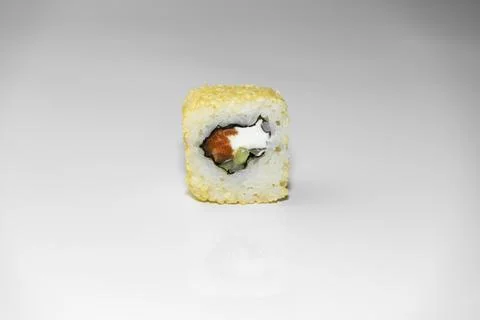 Sushi roll on a gray background. isolate 스톡 사진