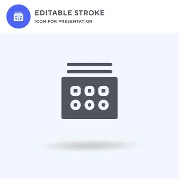 Sushi Roll icon vector, filled flat sign, solid pictogram isolated on white Stock Illustration