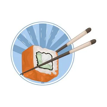 Sushi Roll Illustration Stock Illustration