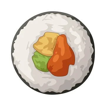 Sushi roll illustration Stock Illustration