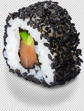 Sushi Roll on isolated background Stock Photos