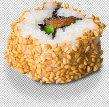 Sushi Roll on isolated background Stock Photos