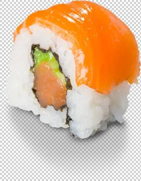 Sushi Roll on isolated background Stock Photos