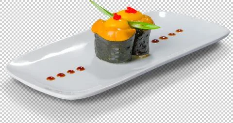 Sushi Roll on isolated background Stock Photos