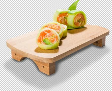 Sushi Roll on isolated background Stock Photos