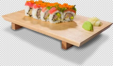 Sushi Roll on isolated background Stock Photos