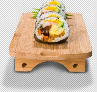 Sushi Roll on isolated background Stock Photos