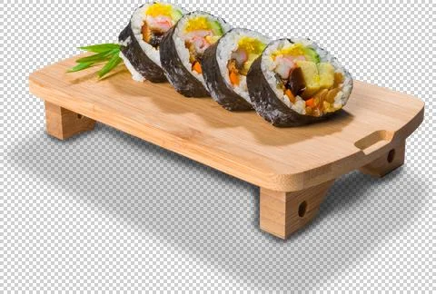 Sushi Roll on isolated background Stock Photos