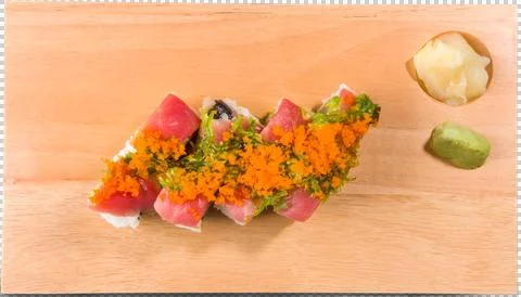 Sushi Roll on isolated background Stock Photos