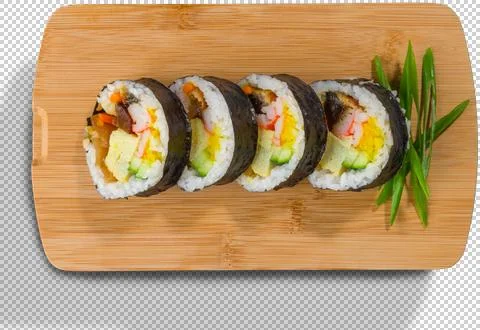 Sushi Roll on isolated background Stock Photos