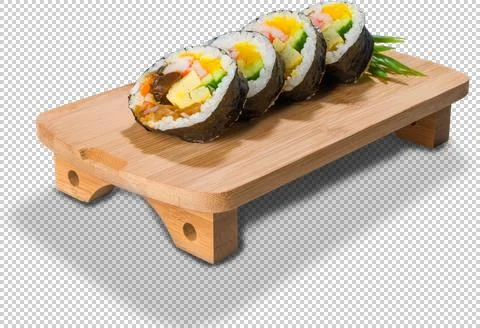 Sushi Roll on isolated background Stock Photos