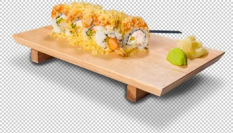 Sushi Roll on isolated background Stock Photos