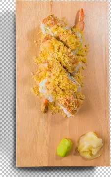 Sushi Roll on isolated background Stock Photos