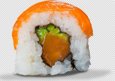 Sushi Roll on isolated background Stock Photos