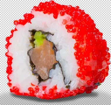 Sushi Roll on isolated background Stock Photos