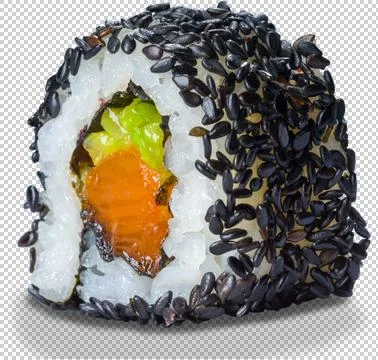 Sushi Roll on isolated background Stock Photos