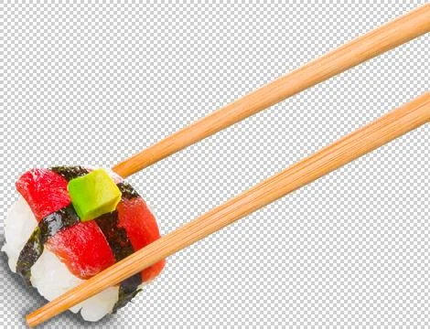 Sushi Roll on isolated background Stock Photos