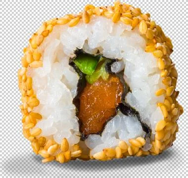 Sushi Roll on isolated background Stock Photos
