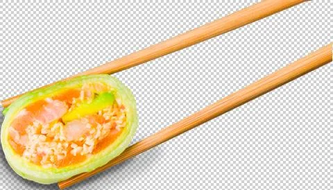 Sushi Roll on isolated background Stock Photos