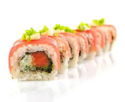 Sushi roll isolated Stock Photos