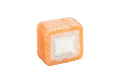 Sushi roll isolated on white background japanese traditional cuisine one piec Foto stock