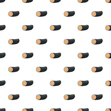 Sushi roll pattern creating a japanese food background イラスト素材