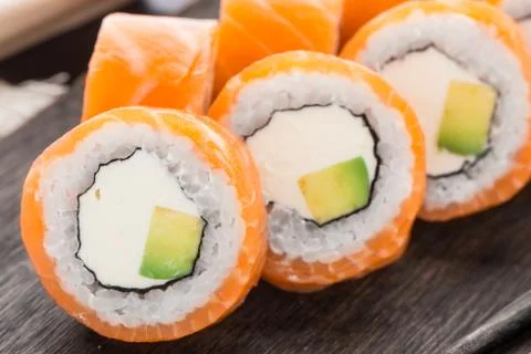 Sushi roll philadelphia Stock Photos