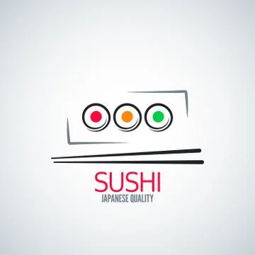 Sushi roll plate menu background Stock Illustration
