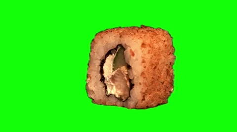 Sushi (roll) rotating 05 Stock Footage 45775933