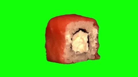 Sushi (roll) rotating 07 Stock Footage 45776793