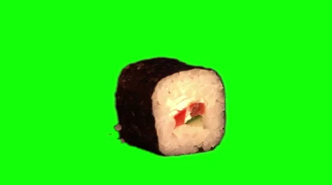 Sushi  (roll) rotating 22 Stock Footage 45778846