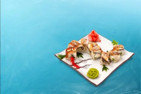 Sushi roll set The Dragon Stock Photos