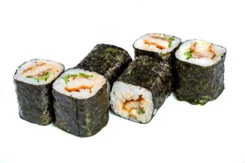 Sushi roll on a white background Stock Photos