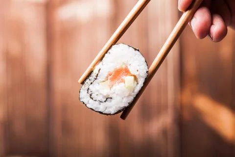 Sushi rolls close up Stock Photos