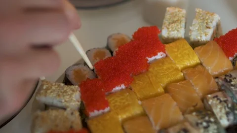Sushi rolls Stock Footage