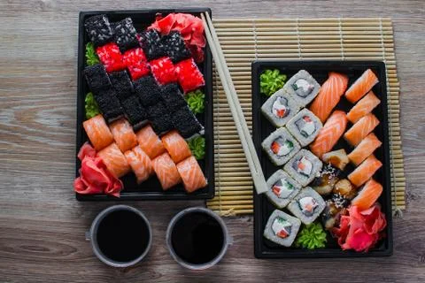 Sushi rolls in the package 写真素材