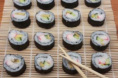 Sushi rolls Stock Photos