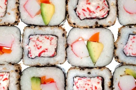 Sushi rolls Stock Photos