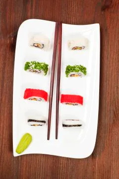 Sushi rolls. Stock Photos