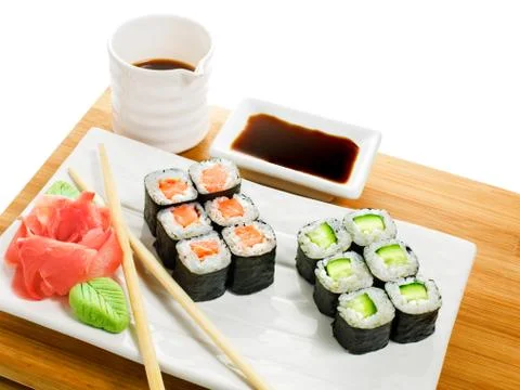 Sushi rolls Stock Photos