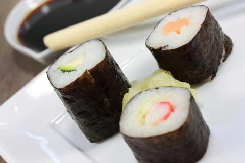 Sushi rolls Stock Photos