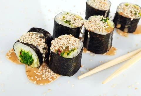 Sushi rolls Stock Photos
