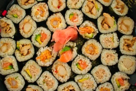 Sushi rolls Foto stock