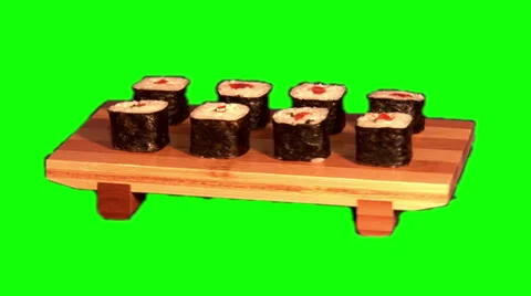 Sushi (rolls) rotating 11 Stock Footage 45733337