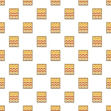 Sushi rolls seamless pattern illustrating japanese cuisine Stock Illustration