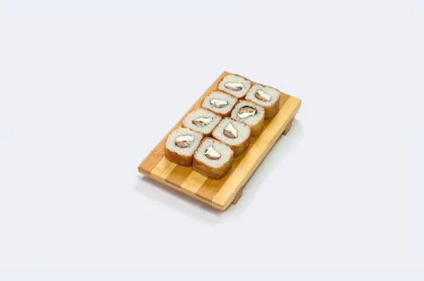 Sushi, rolls, sets, on a white background Stock Photos