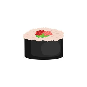 Sushi rolls. Vector illustration in a flat style on a white background Stock Illustration