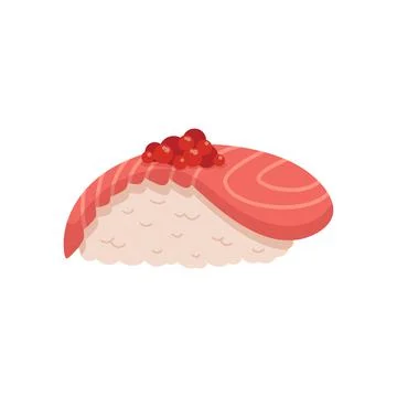 Sushi rolls. Vector illustration in a flat style on a white background Stock Illustration